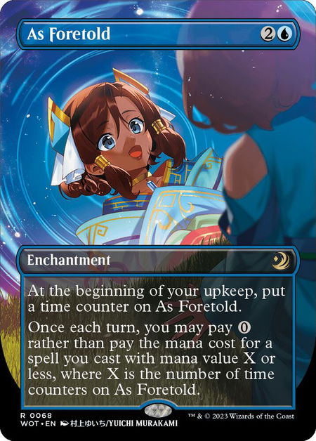 As Foretold (Anime Borderless) - Wilds of Eldraine: Enchanting Tales Magic: The Gathering trading card