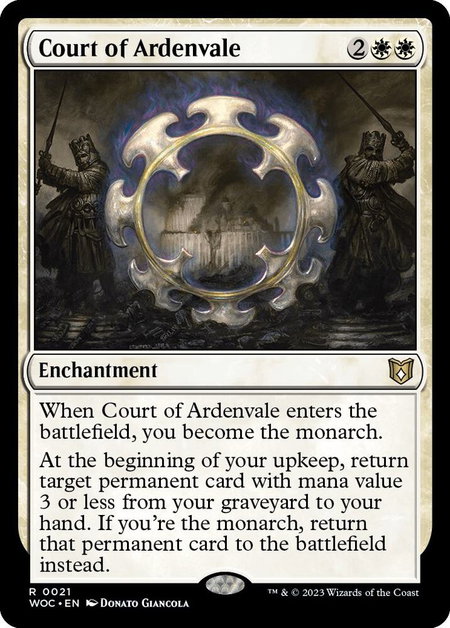 Court of Ardenvale trading card from Commander: Wilds of Eldraine Court of Ardenvale - Commander: Wilds of Eldraine Magic: The Gathering trading card