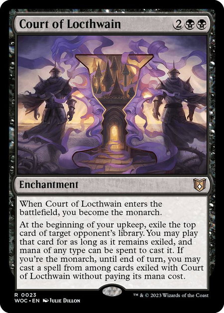 Court of Locthwain trading card from Commander: Wilds of Eldraine Court of Locthwain - Commander: Wilds of Eldraine Magic: The Gathering trading card