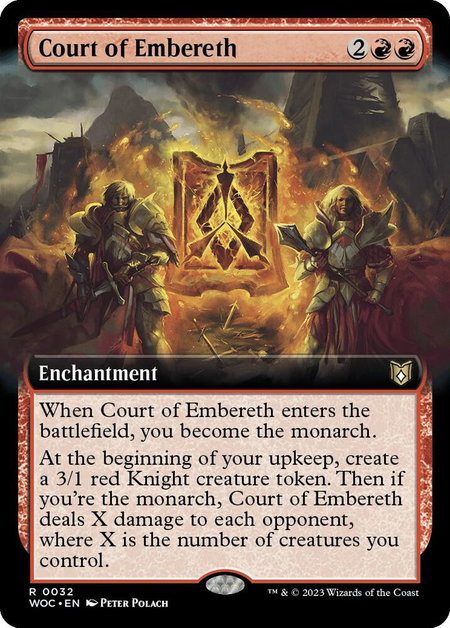 Court of Embereth (Extended Art) trading card from Commander: Wilds of Eldraine Court of Embereth (Extended Art) - Commander: Wilds of Eldraine Magic: The Gathering trading card