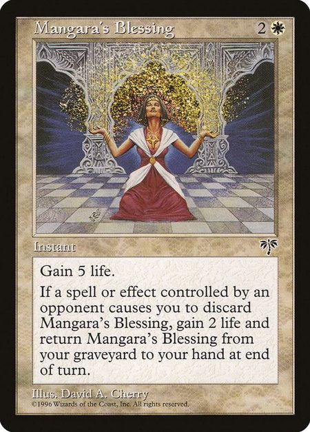 Mangara's Blessing - Mirage Magic: The Gathering trading card