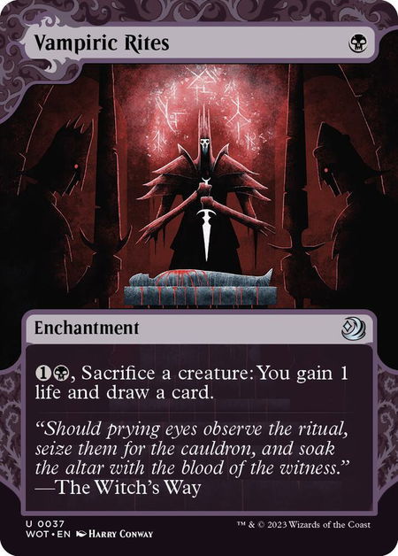 Vampiric Rites - Wilds of Eldraine: Enchanting Tales Magic: The Gathering trading card