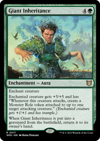 Giant Inheritance - Commander: Wilds of Eldraine (WOC) #17 - Rare Magic: The Gathering Trading Card