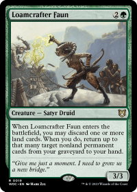 Loamcrafter Faun - Commander: Wilds of Eldraine (WOC) #19 - Rare Magic: The Gathering Trading Card