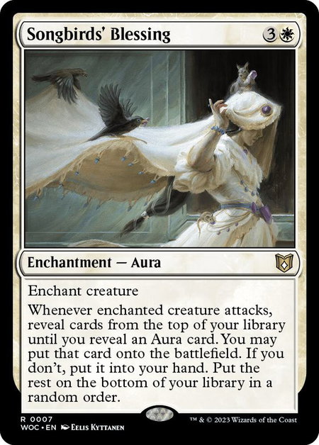 Songbirds' Blessing - Commander: Wilds of Eldraine Magic: The Gathering trading card