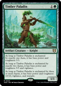 Timber Paladin - Commander: Wilds of Eldraine (WOC) #20 - Rare Magic: The Gathering Trading Card