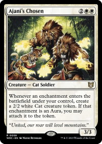 Ajani's Chosen - Commander: Wilds of Eldraine (WOC) #59 - Rare Magic: The Gathering Trading Card