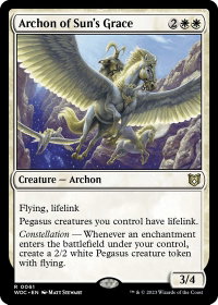 Archon of Sun's Grace - Commander: Wilds of Eldraine (WOC) #61 - Rare Magic: The Gathering Trading Card