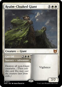 Realm-Cloaked Giant - Commander: Wilds of Eldraine (WOC) #71 - Mythic Rare Magic: The Gathering Trading Card