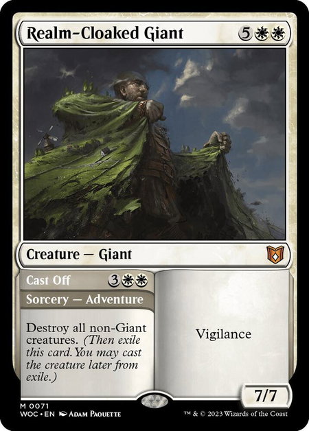 Realm-Cloaked Giant trading card from Commander: Wilds of Eldraine Realm-Cloaked Giant - Commander: Wilds of Eldraine Magic: The Gathering trading card