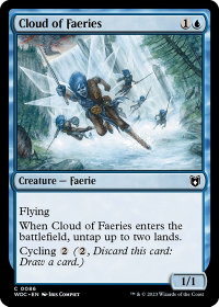 Cloud of Faeries - Commander: Wilds of Eldraine (WOC) #86 - Common Magic: The Gathering Trading Card