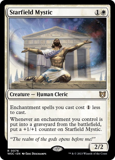 Starfield Mystic trading card from Commander: Wilds of Eldraine Starfield Mystic - Commander: Wilds of Eldraine Magic: The Gathering trading card