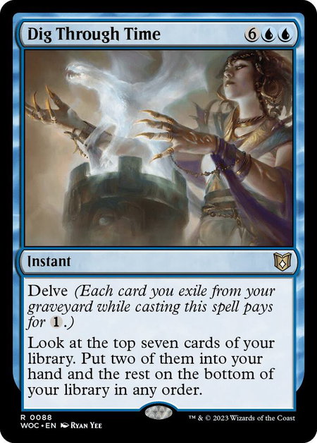 Dig Through Time - Commander: Wilds of Eldraine Magic: The Gathering trading card