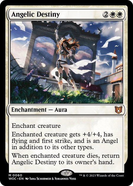 Angelic Destiny - Commander: Wilds of Eldraine Magic: The Gathering trading card