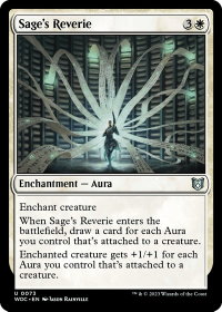 Sage's Reverie - Commander: Wilds of Eldraine (WOC) #73 - Uncommon Magic: The Gathering Trading Card