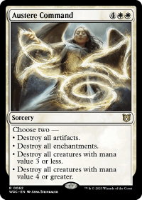 Austere Command - Commander: Wilds of Eldraine (WOC) #62 - Rare Magic: The Gathering Trading Card
