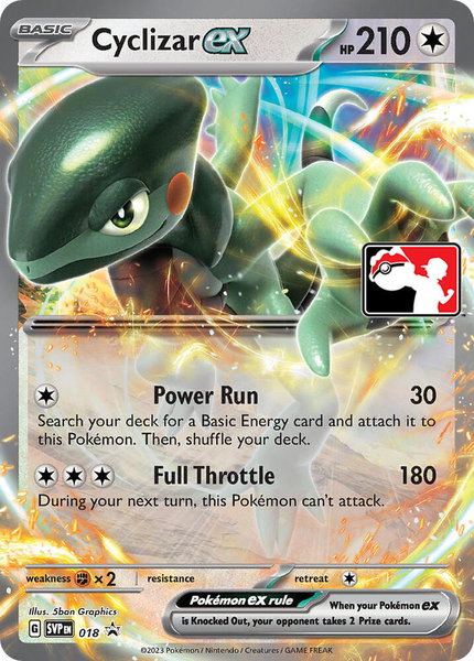 Cyclizar ex trading card from Prize Pack Series Cards Cyclizar ex - Prize Pack Series Cards Pokémon trading card