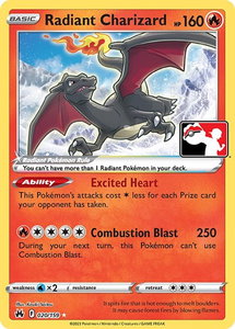 Radiant Charizard - Prize Pack Series Cards #020/159 - Radiant Rare Pokémon Trading Card