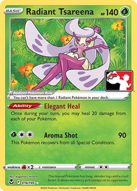 Radiant Tsareena - Prize Pack Series Cards  #016/195 - Radiant Rare Pokémon Trading Card