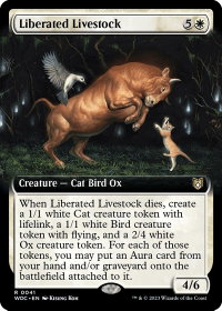 Liberated Livestock (Extended Art) - Commander: Wilds of Eldraine (WOC) #41 - Rare Magic: The Gathering Trading Card