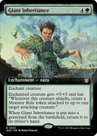Giant Inheritance (Extended Art) - Commander: Wilds of Eldraine (WOC) #53 - Rare Magic: The Gathering Trading Card