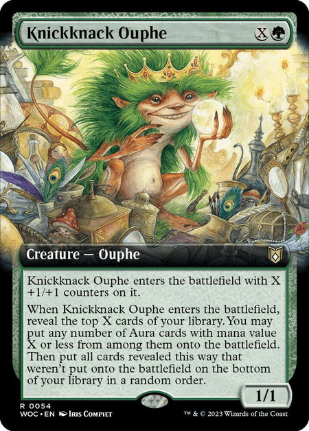 Knickknack Ouphe (Extended Art) - Commander: Wilds of Eldraine Magic: The Gathering trading card