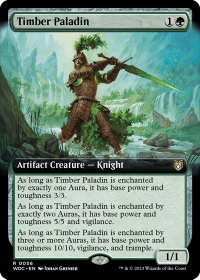 Timber Paladin (Extended Art) - Commander: Wilds of Eldraine (WOC) #56 - Rare Magic: The Gathering Trading Card