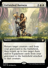 Unfinished Business (Extended Art) - Commander: Wilds of Eldraine (WOC) #44 - Rare Magic: The Gathering Trading Card
