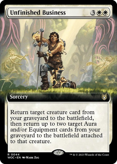 Unfinished Business (Extended Art) trading card from Commander: Wilds of Eldraine Unfinished Business (Extended Art) - Commander: Wilds of Eldraine Magic: The Gathering trading card