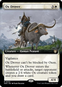 Ox Drover (Extended Art) - Commander: Wilds of Eldraine (WOC) #42 - Rare Magic: The Gathering Trading Card