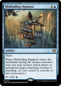 Misleading Signpost - Commander: Wilds of Eldraine (WOC) #11 - Rare Magic: The Gathering Trading Card