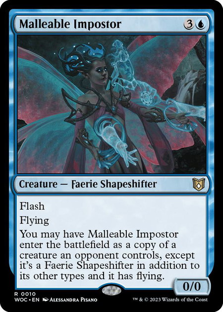 Malleable Impostor trading card from Commander: Wilds of Eldraine Malleable Impostor - Commander: Wilds of Eldraine Magic: The Gathering trading card