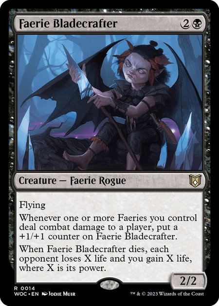 Faerie Bladecrafter - Commander: Wilds of Eldraine Magic: The Gathering trading card