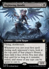 Blightwing Bandit (Extended Art) - Commander: Wilds of Eldraine (WOC) #49 - Rare Magic: The Gathering Trading Card