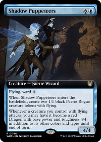 Shadow Puppeteers (Extended Art) - Commander: Wilds of Eldraine (WOC) #48 - Rare Magic: The Gathering Trading Card