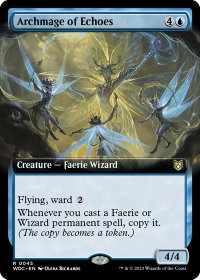Archmage of Echoes (Extended Art) - Commander: Wilds of Eldraine (WOC) #45 - Rare Magic: The Gathering Trading Card