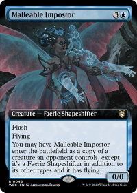 Malleable Impostor (Extended Art) - Commander: Wilds of Eldraine (WOC) #46 - Rare Magic: The Gathering Trading Card