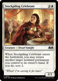 Stockpiling Celebrant - Wilds of Eldraine (WOE) #32 - Common Magic: The Gathering Trading Card