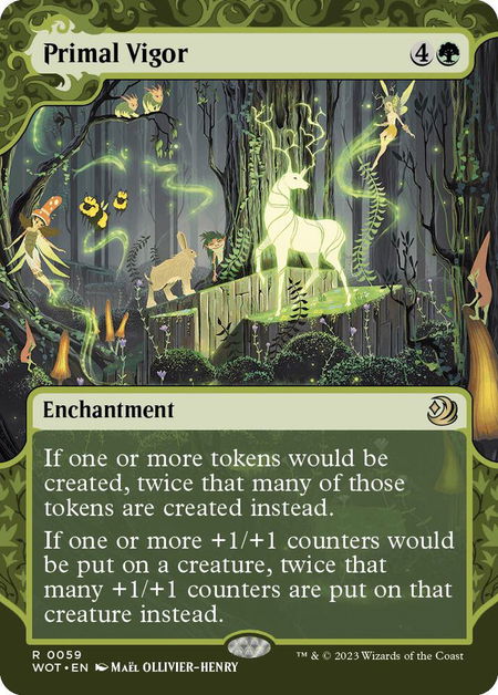 Primal Vigor - Wilds of Eldraine: Enchanting Tales Magic: The Gathering trading card
