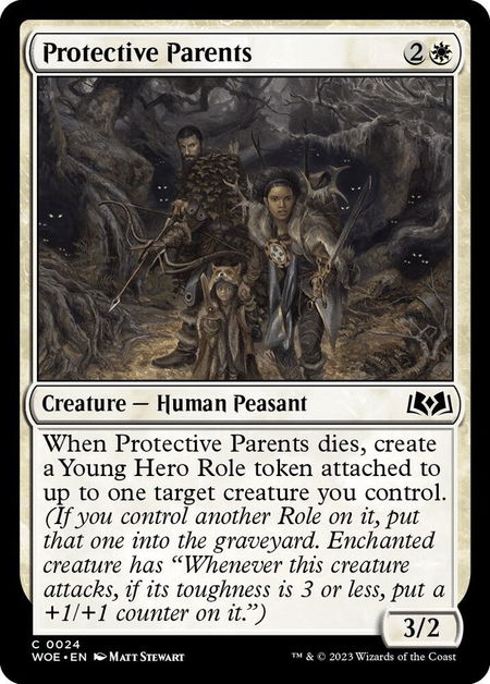 Protective Parents - Wilds of Eldraine Magic: The Gathering trading card