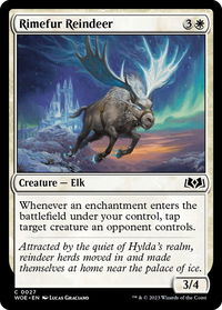 Rimefur Reindeer - Wilds of Eldraine (WOE) #27 - Common Magic: The Gathering Trading Card