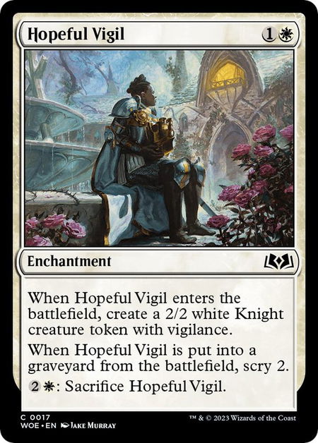 Hopeful Vigil - Wilds of Eldraine Magic: The Gathering trading card