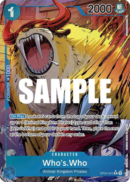 Who's.Who (Alternate Art) - Kingdoms of Intrigue One Piece trading card