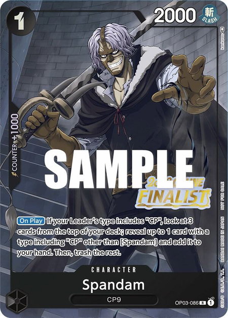 Spandam (Online Regional 2023) [Finalist] - One Piece Promotion Cards One Piece trading card