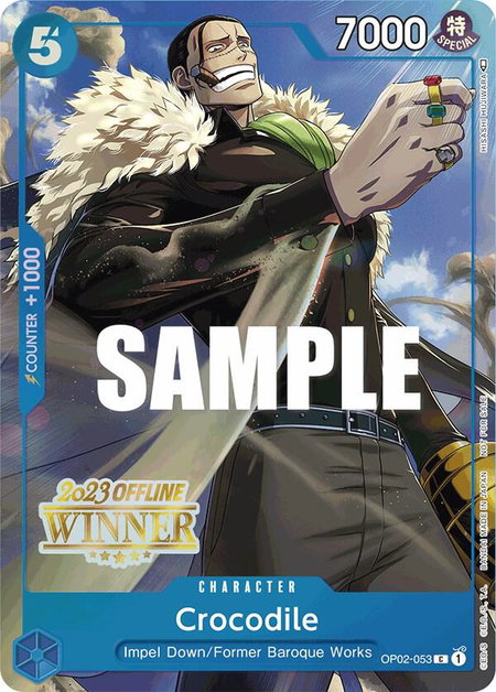 Crocodile (Offline Regional 2023) [Winner] - One Piece Promotion Cards One Piece trading card