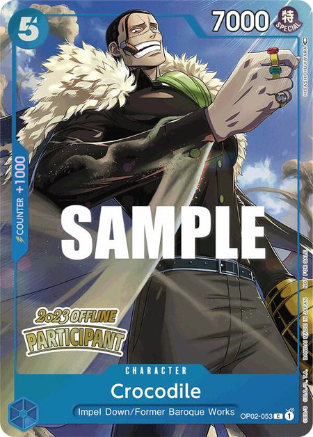 Crocodile (Offline Regional 2023) [Participant] - One Piece Promotion Cards One Piece trading card