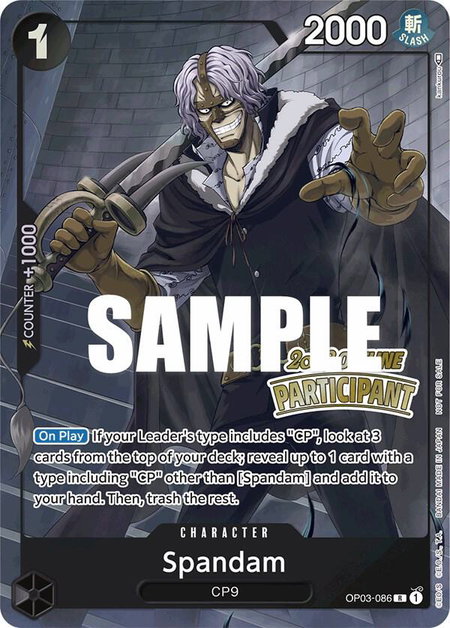 Spandam (Offline Regional 2023) [Participant] - One Piece Promotion Cards One Piece trading card