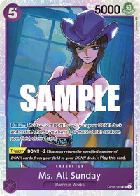 Ms. All Sunday - Kingdoms of Intrigue (OP04) #OP04-064 - Super Rare One Piece Trading Card