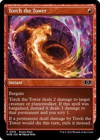 Torch the Tower - Promo Pack: Wilds of Eldraine (PPWOE) #378 - Common Magic: The Gathering Trading Card