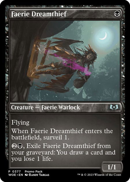 Faerie Dreamthief - Promo Pack: Wilds of Eldraine Magic: The Gathering trading card